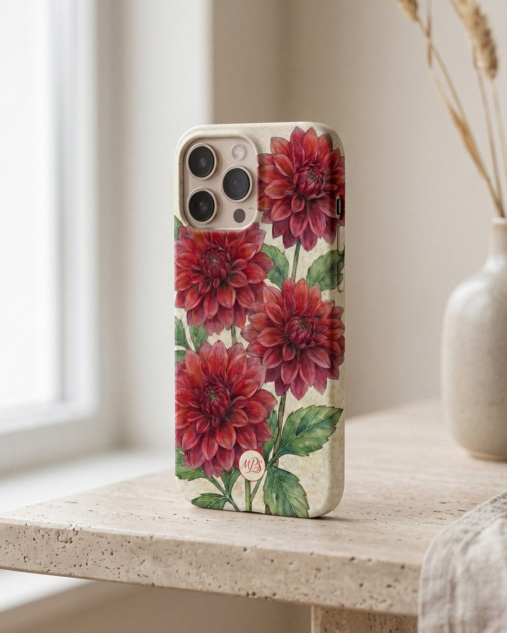 Red Dalia Phone Case