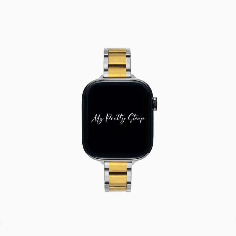 Dual Glaze Apple Watch Strap – Silver and Gold