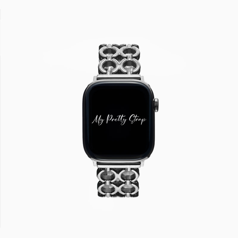 Gemina Apple Watch Strap – Silver Gem