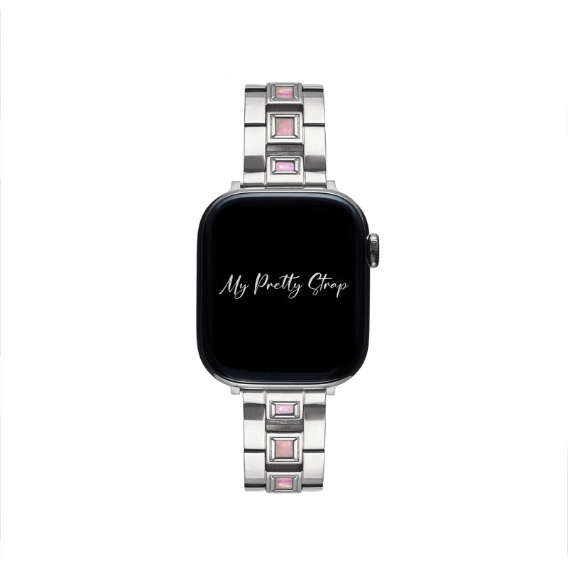Glam Diva Apple Watch Strap – Silver Gem