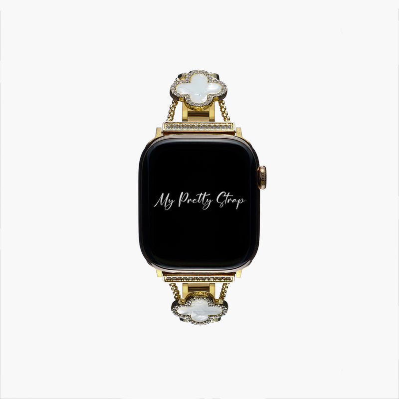Key to My Luck Strap – White and Gold
